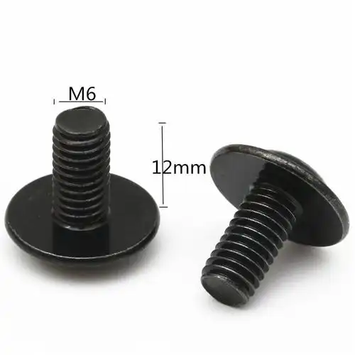 直销黑色圆头带垫十字大头螺丝 电脑机箱固定主板带介螺钉pwm6*12