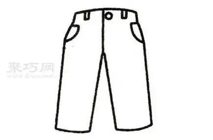 长短不同的裤子简笔画