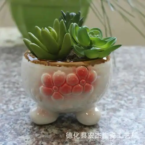 特价供应陶瓷多肉花盆 花盆陶瓷 厂家直销韩式花盆批发6013