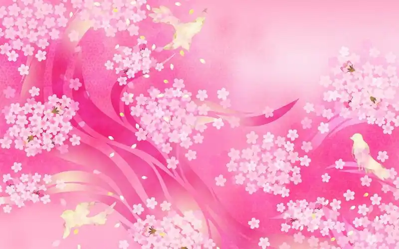 甜美粉红碎花布桌面壁纸第47张