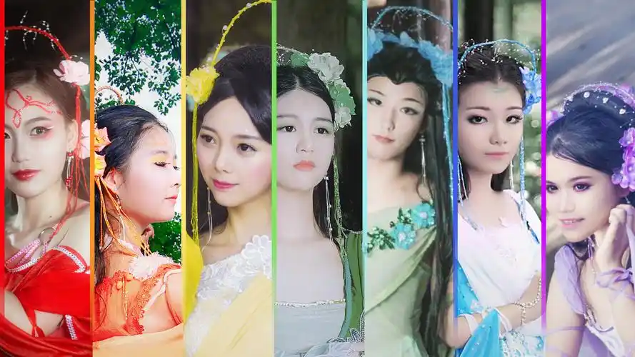 夏待帆欢天喜地七仙女cos正片兰夜私语寄婵娟