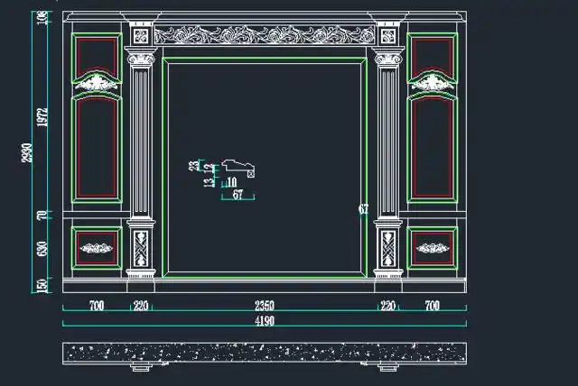 背景墙cad设计图(含拆单图)