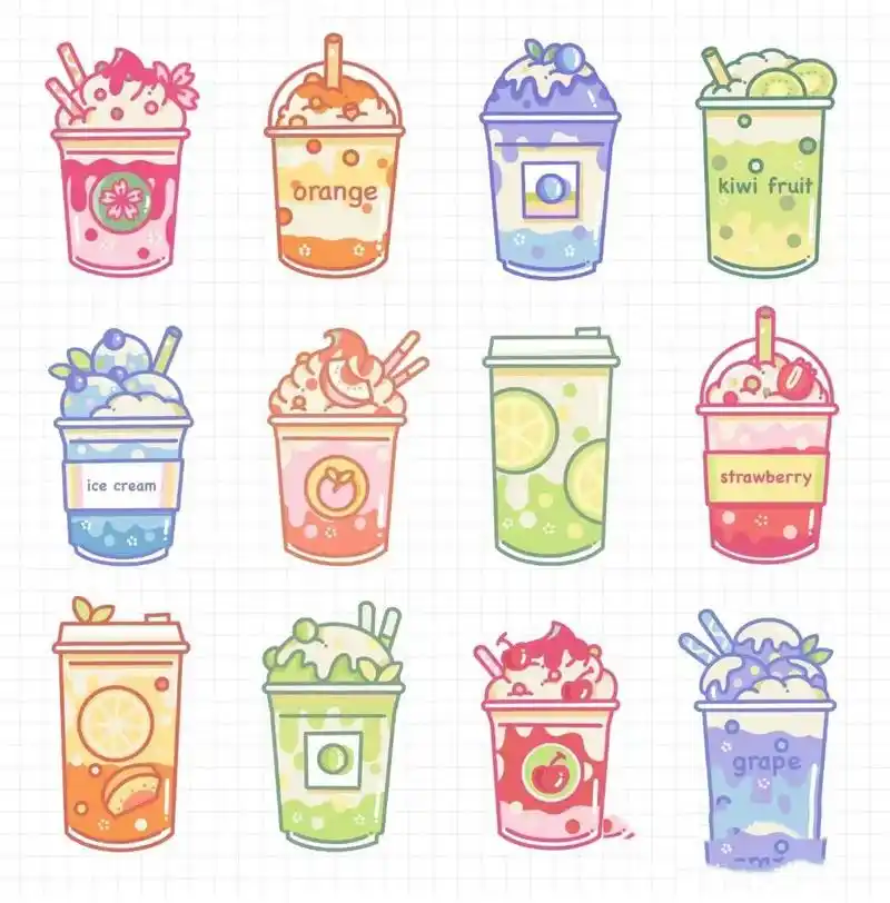 可爱零食简笔画