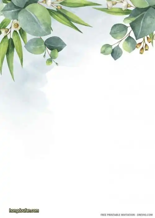 头部带有绿色叶子的空白纸张a4背景图片