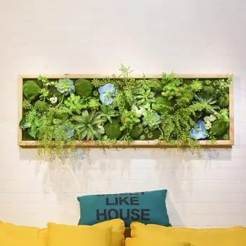 仿真绿植装饰壁挂室内立体植物墙壁背景墙装饰品屋内餐厅卧室墙饰 40x