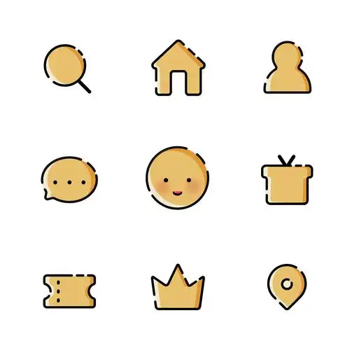 可爱饼干小图标设计