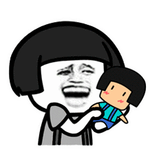 蘑菇头蹭蹭亲亲爱心攻击gif动图_动态图_表情包下载_soogif