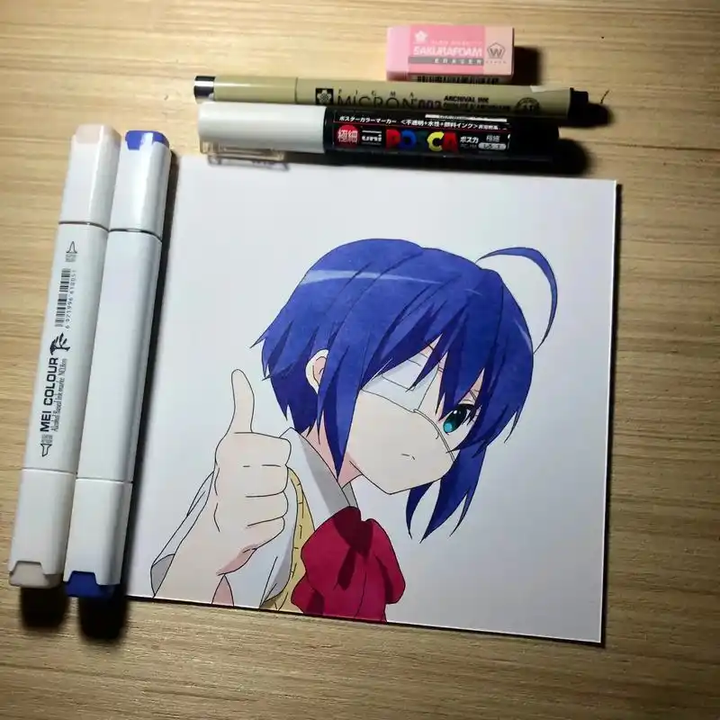 做颗星星,有棱有角熠熠生辉!#马克笔手绘 #二次元 #小鸟游 - 抖音