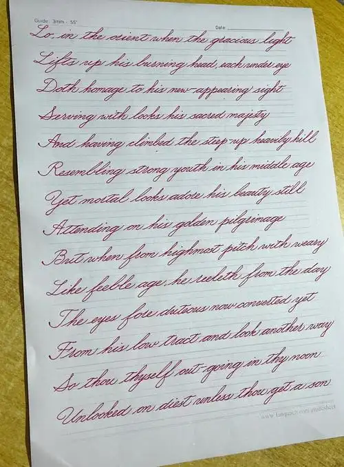 笔记灵感  #练字  #花体  #英文句子  #手写花体英文  #莎士比亚十四