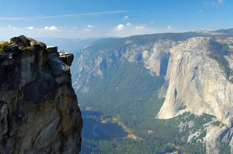 west view from promontory point in autumn, taft point overlook