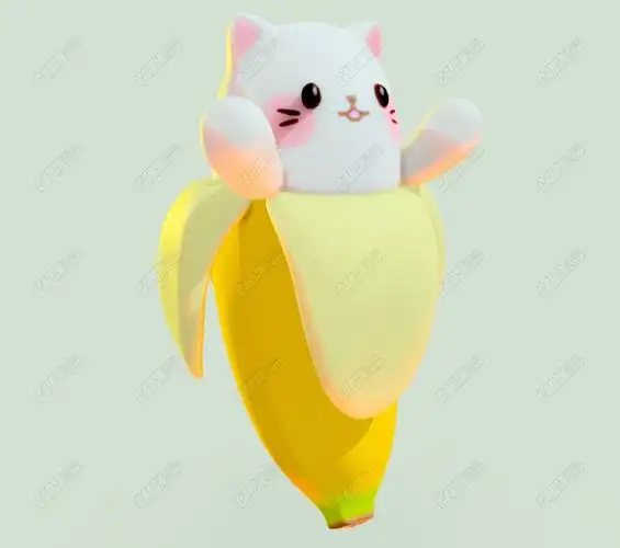 c4d可爱香蕉宝宝卡通模型bananyabirbo