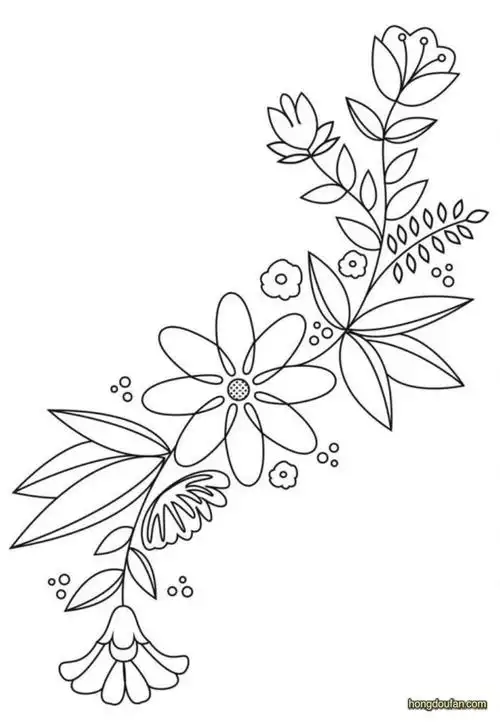 超简单春天的花朵涂色简笔画大全