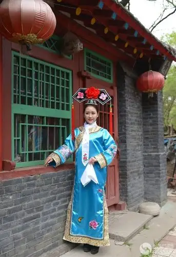 满族风情园拍模特