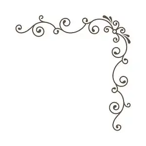 黑白剪影清新花藤藤蔓花边三角