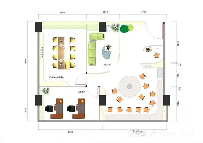 上海办公室装修-办公室设计平面布局方案