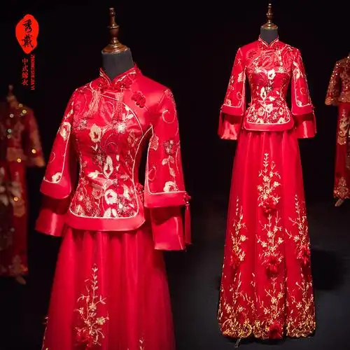 秀禾服新娘2020新款夏季中式婚纱结婚礼服嫁衣中国风薄款秀和服女