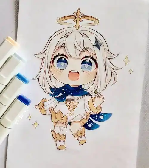 q版女生|萌萌哒q版女生马克笔手绘教程,赶紧画起来