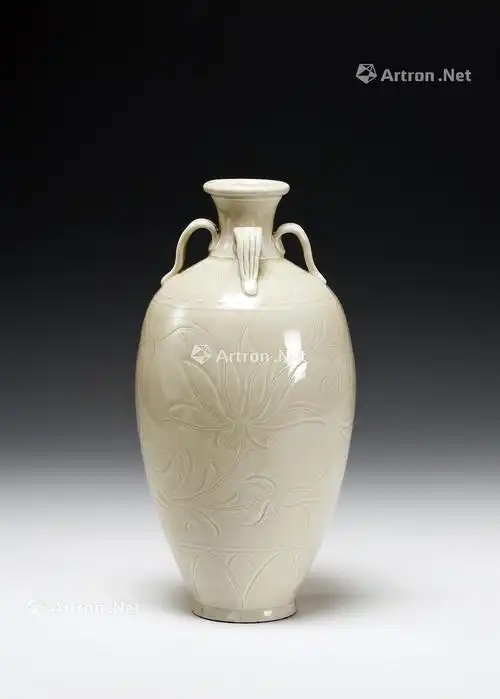 【定窑刻莲纹四系瓶 瓷】拍卖品_图片_价格_鉴赏_现当代及其它瓷器_雅