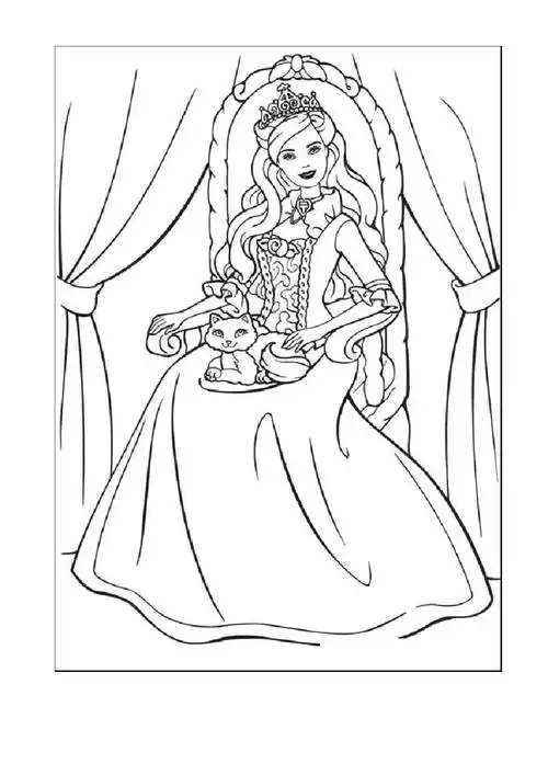 儿童公主涂色画_第4页