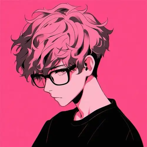 超酷戴眼镜动漫男生头像图片