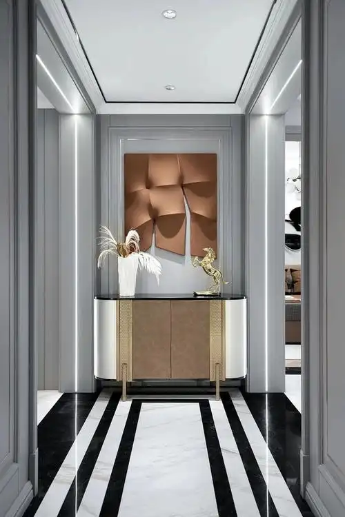 178平轻奢风走廊装修效果图 过道