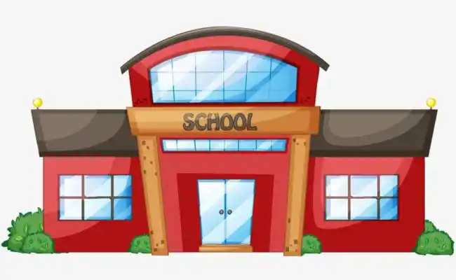 开学季手绘卡通开学啦school