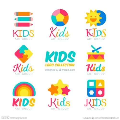 丰富多彩的儿童孩子标志设计图__广告设计_广告设计_设计图库_昵图网