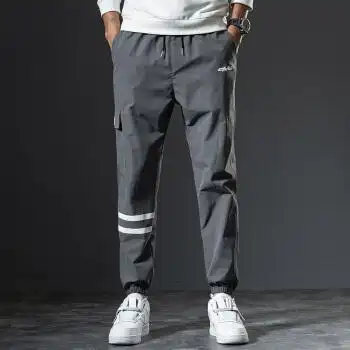 m8xl运动裤裤子男士短裤卫裤工装裤小脚裤休闲裤男装灰色8xl
