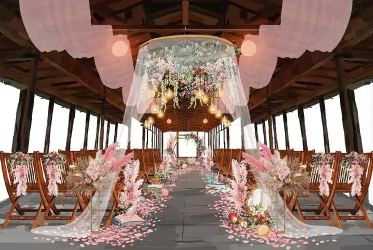 婚礼手绘/婚礼效果图/宴会设计作品9