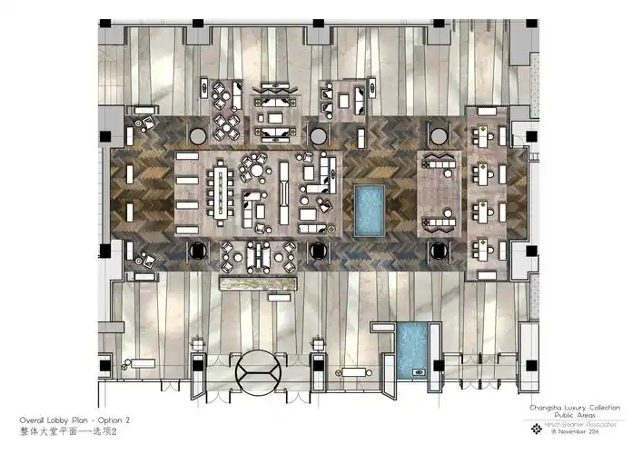hba 长沙梅溪湖豪华精选酒店大堂部分141118版本 - 设计素材-序赞网