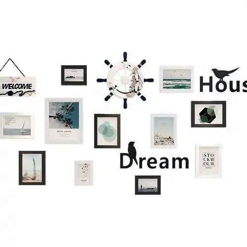 9个5寸组合照片墙影楼礼品九宫格相框挂墙儿童相片墙画框背景墙