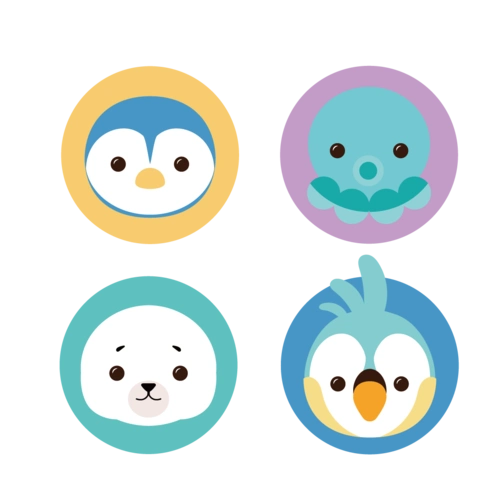 可爱动物圆形头像图片