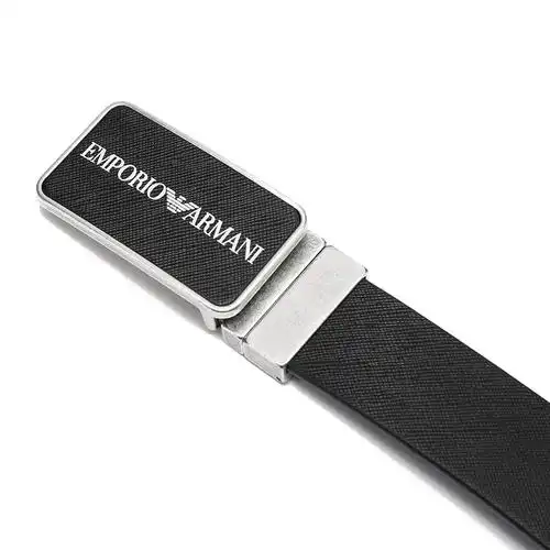 阿玛尼emporioarmani男士徽标印花复古做旧搭扣可裁剪双面皮带腰带y4s