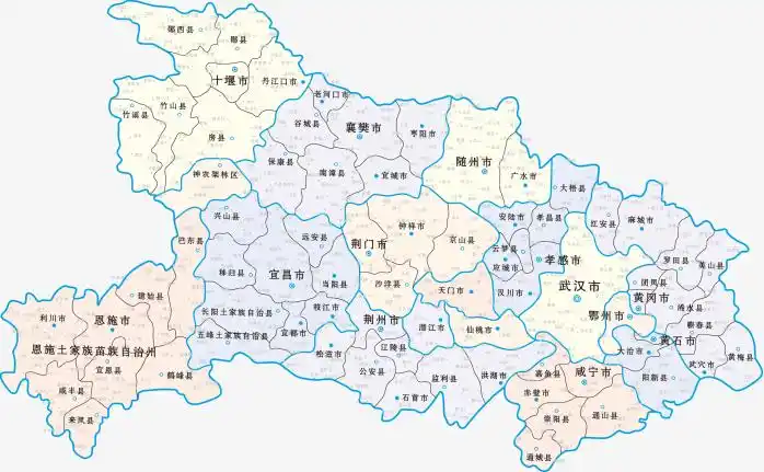 高清湖北省地图