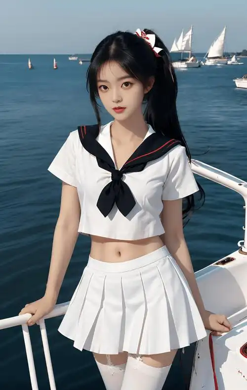 身穿洁白jk水手服的美女小姐姐,完美的身材与颜值让人心动_镜头_图片