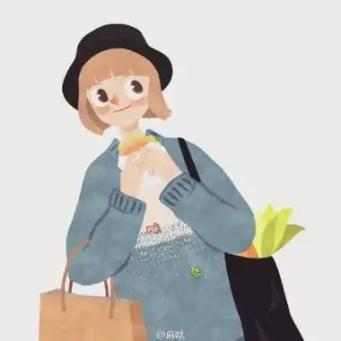 卡通手绘女生个性头像好看的可爱手绘女头