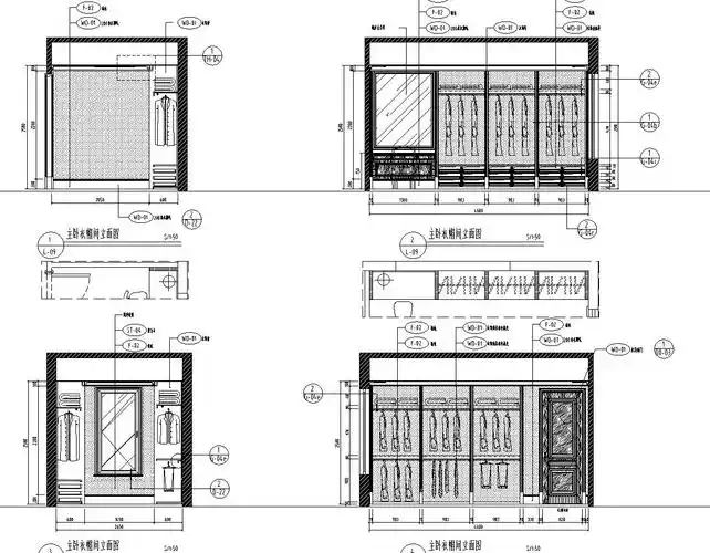 [陕西]西安曲池东岸样板间b1户型室内施工图设计(cad 实景图)