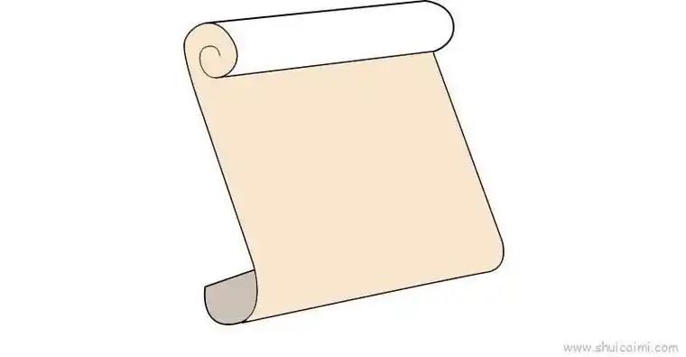 书卷儿童画怎么画书卷简笔画步骤