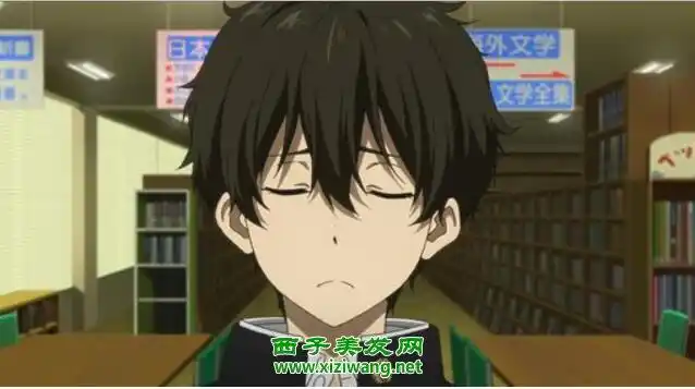 动漫里面的男生,基本上都没有留短发的,如冰菓发型一样,稍长的头发,更