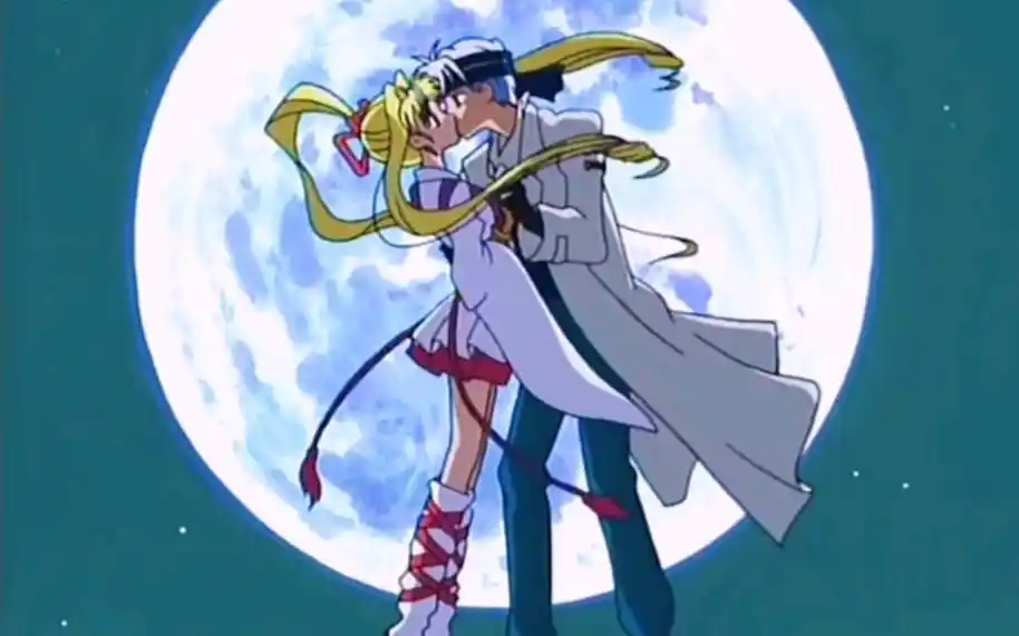 【神风怪盗贞德】这段男女主,屋顶的月下之吻,疯狂心动!