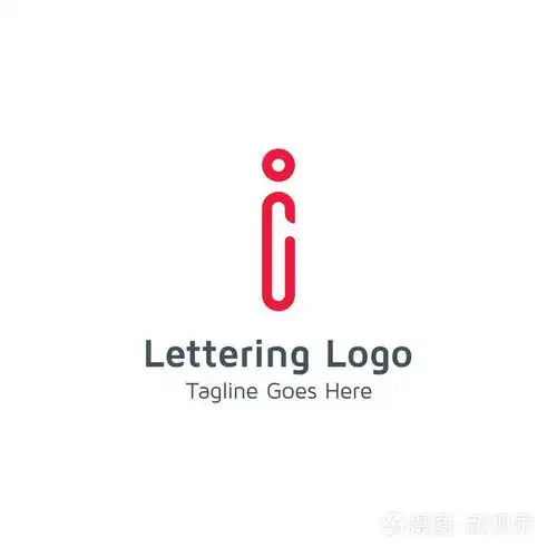 字母i向量标志适合贸易或商业