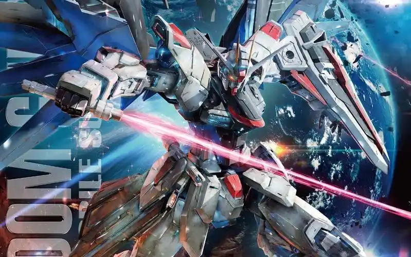 万代mg自由高达ver20拼装模型机动战士高达seed第一集6倍速有bgm