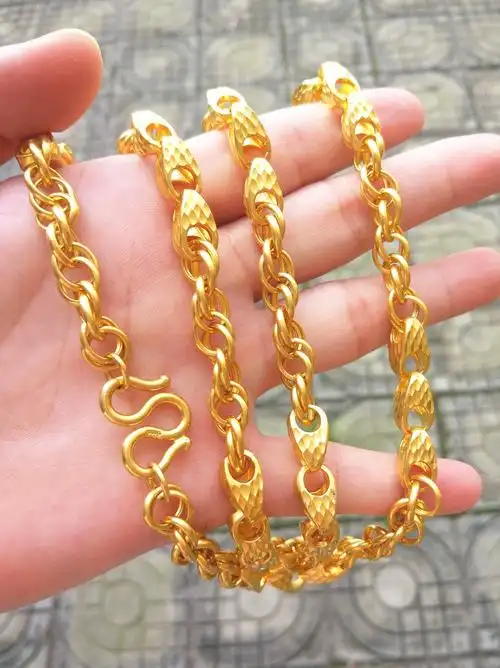 足金999黄金项链24k金项链男款瓜子链百搭足金项链简约大气金链子