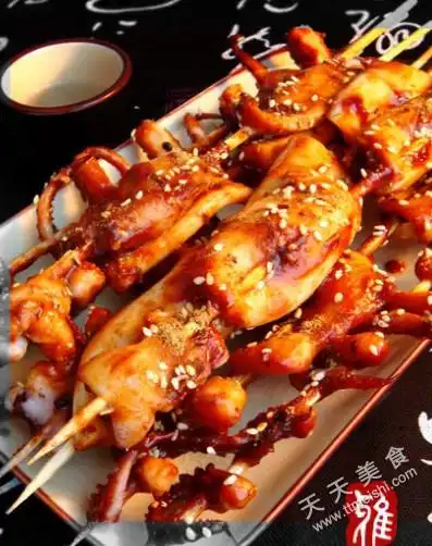 酱汁烤鱿鱼的菜谱图片