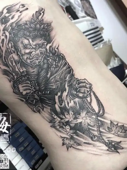 不动明王_纹身图案手稿图片_阿海的纹身作品集