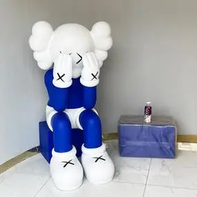 kaws暴力熊大型落地雕塑摆件软装客厅酒店公仔装饰潮牌轻奢网红店