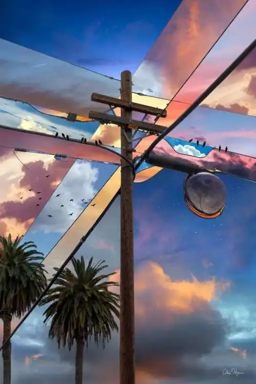 万物皆可拼贴!他把20多片天空拼在了一起