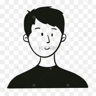 小眼睛帅气男生无色人物头像