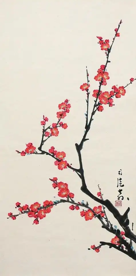 部分作品入选全国第一,二国画梅花欣赏转载中国著名国画艺术家王成喜