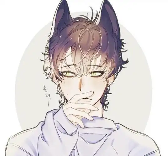 动漫头像男生抱着狼:you have to try to go your own way and enjoy